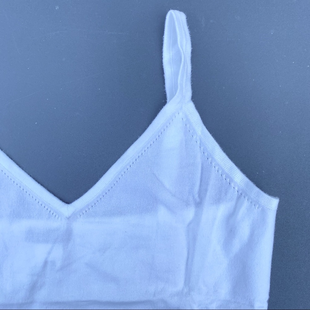 J.crew white knit V-neck camisole tank top medium